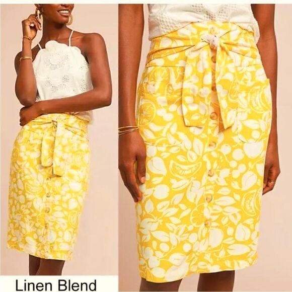 Anthropologie Dresses & Skirts - Maeve 52 Conversations 🍋 lemons skirt NWT